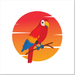 Vibrant Feathers: Modern Parrot Posters and Art